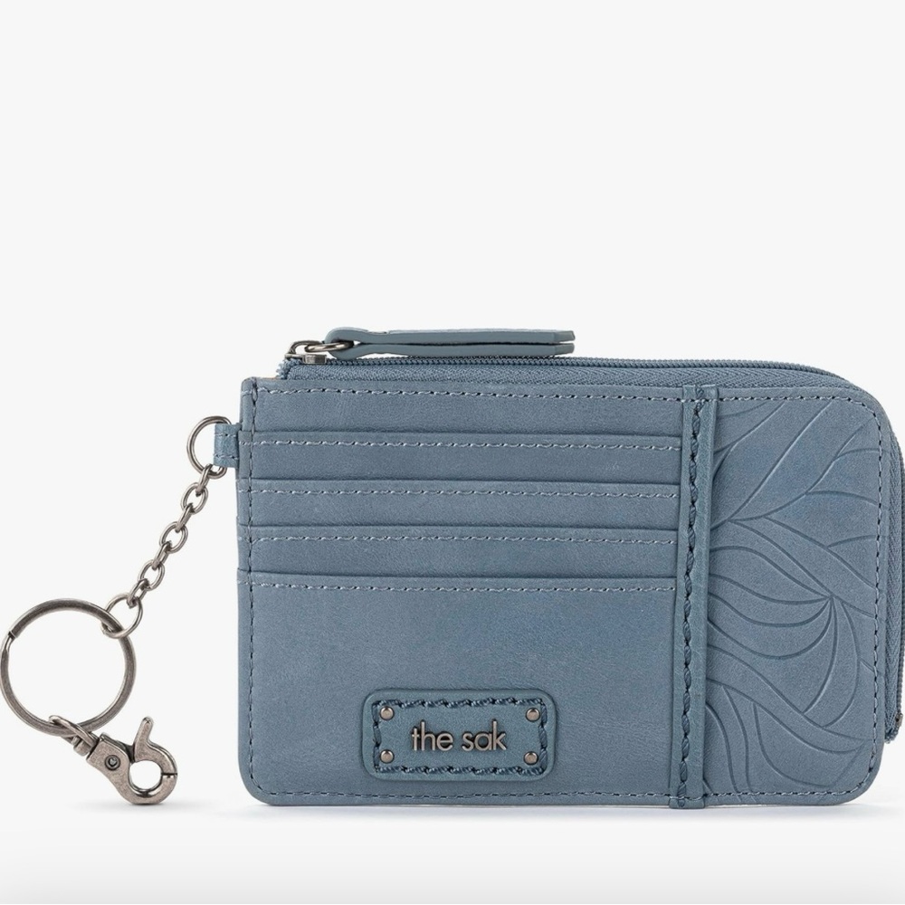 NWOT The Sak Wallet Dusty Blue w/ Keychain or Clip to best loop, etc. Never Used